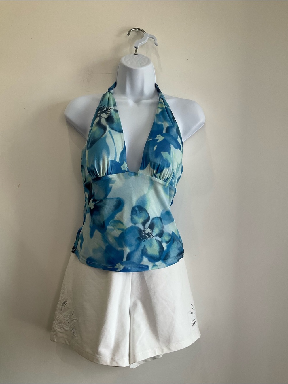 wild fable Blue Floral Halter Tankini Top